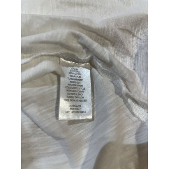 Social Standard By Sanctuary Dylan Scoop Tee White Long Sleeve XL Women 100% Cot - Picture 13 of 16